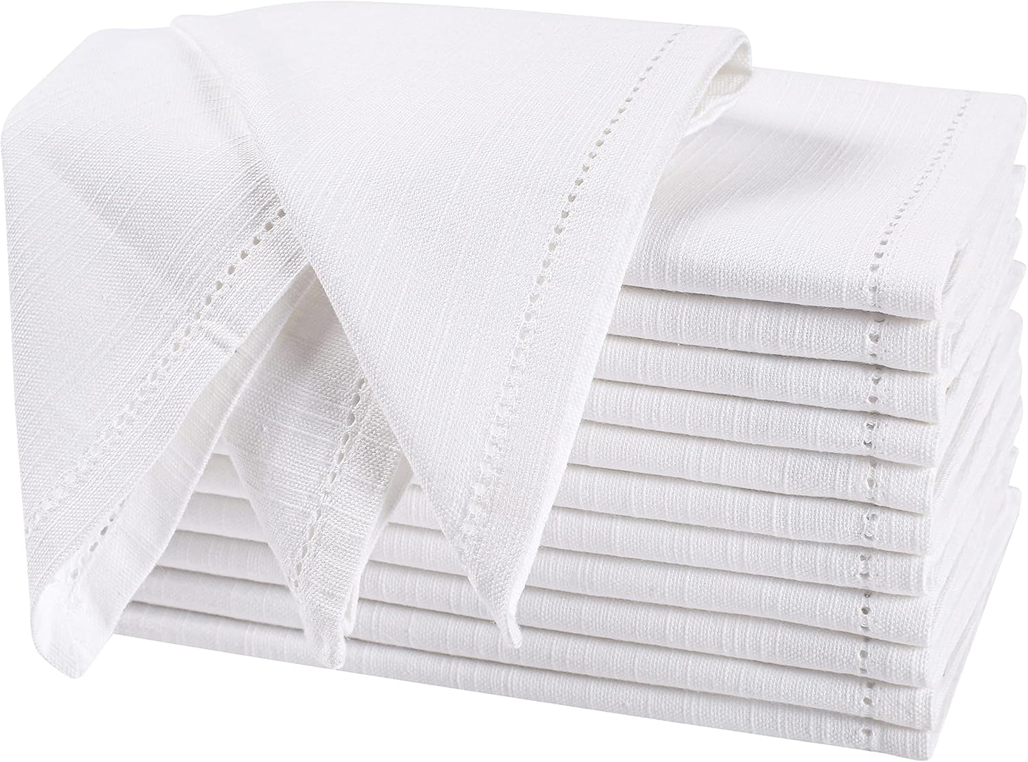 Textured Cloth Napkin in 100 Cotton 17x17 White,Wedding