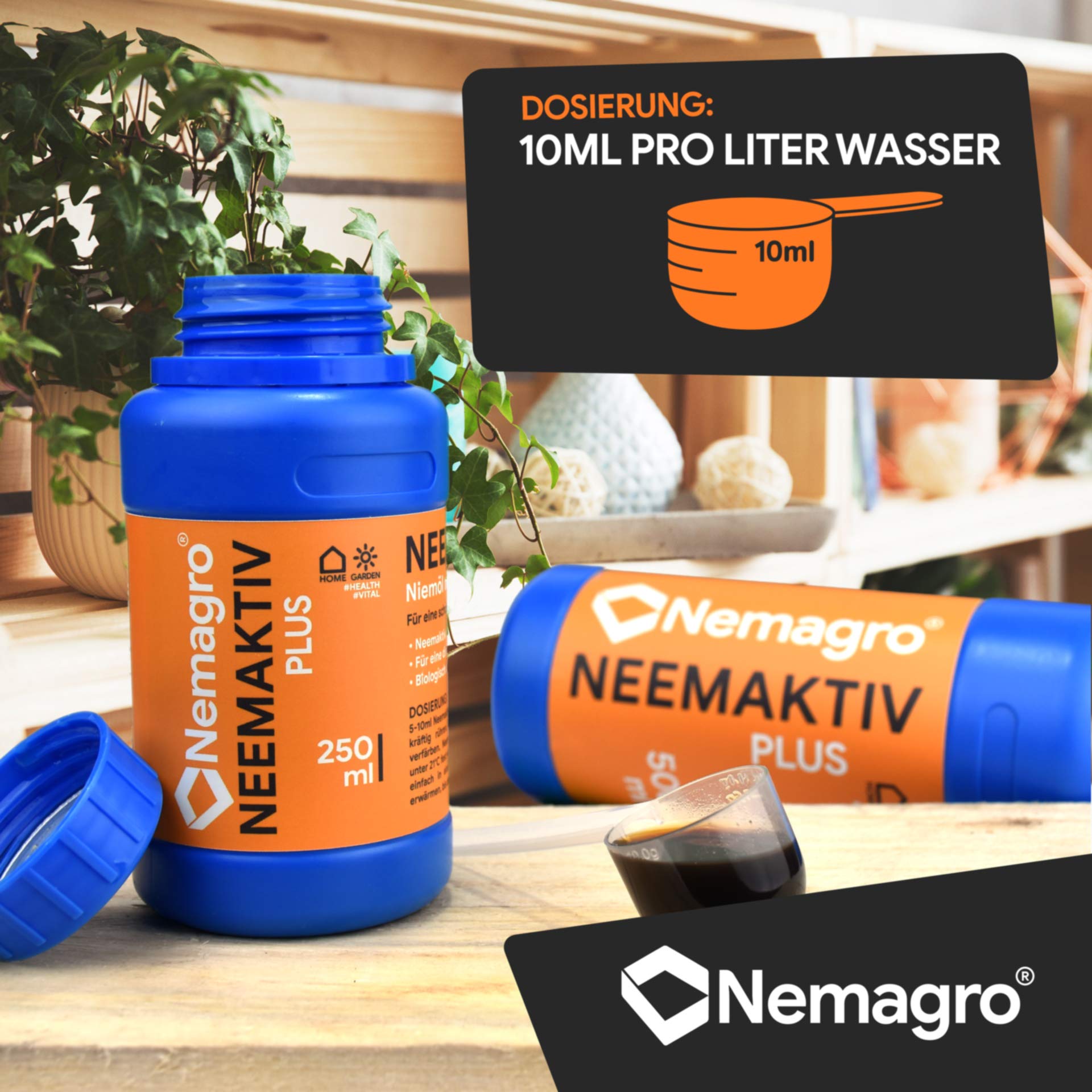 Neemaktiv - Neemöl/Niemöl mit Emulgator Rimulgan - 250ml - (Neem Öl, Neemöl für Pflanzen, oel, oil, nem öl, neem plus, neem extrakt, neemöl spray)