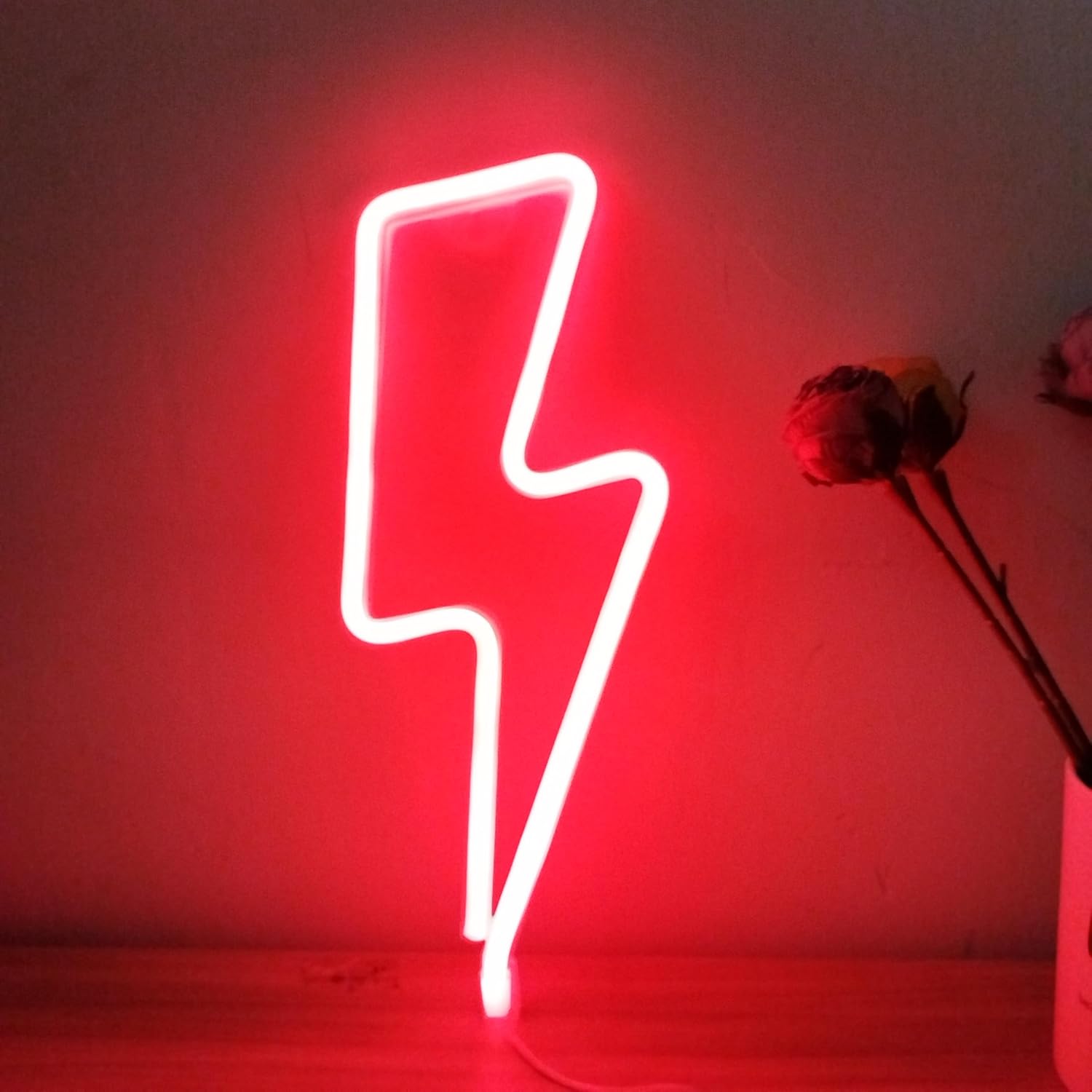 3 Pack Lightning Neon Sign Wall Decor,USB&Battery Powered LED Bolt Game Neon Light for Teen Girl Kid's Bedroom, Bar, Aesthetic,Christmas,Gaming Room, Party, Home, Wedding Party