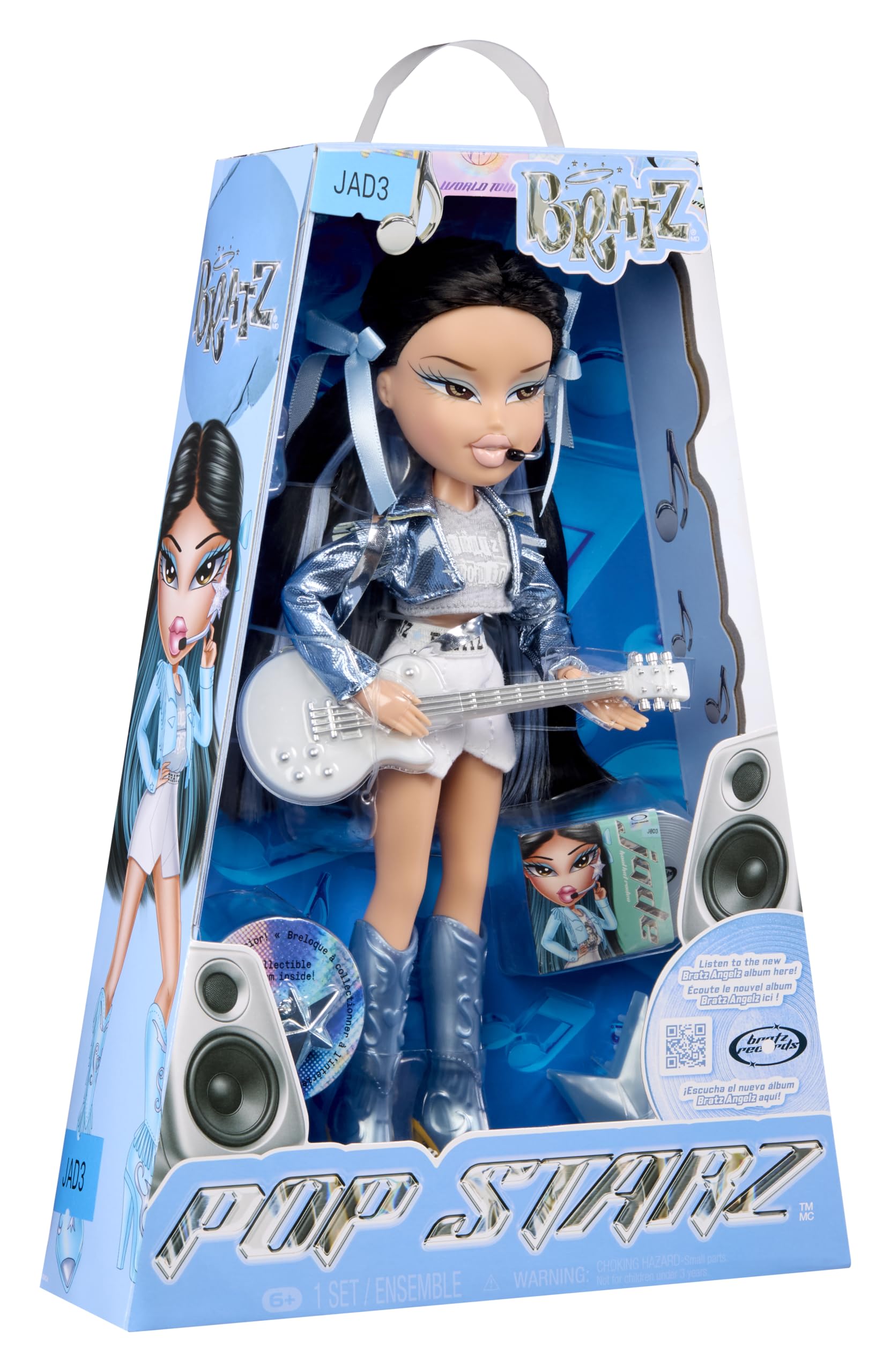 Bratz Pop Starz Jade - Bambola fashion con charm da collezione, outfit e accessori musicali