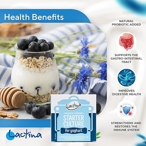 Miniatura 17 de Auténtica cultura búlgara para hacer yogur casero cremoso, probiótico vivo y cultivos activos con Lactobacillus Bulgaricus y S. Thermophilus
