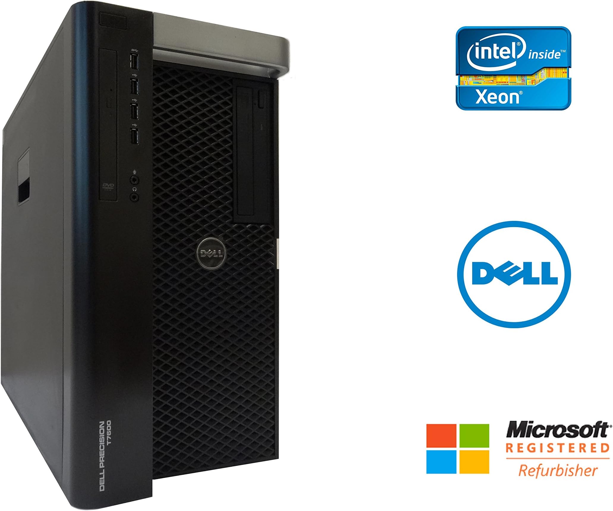 Dell Precision T7600 Workstation Intel Xeon 16 Core 2.9GHz 128GB RAM 10TB SSD + HD NVIDIA GeForce GTX 1080 8GB Graphics CD/DVDRW Windows 10 Pro 64-bit