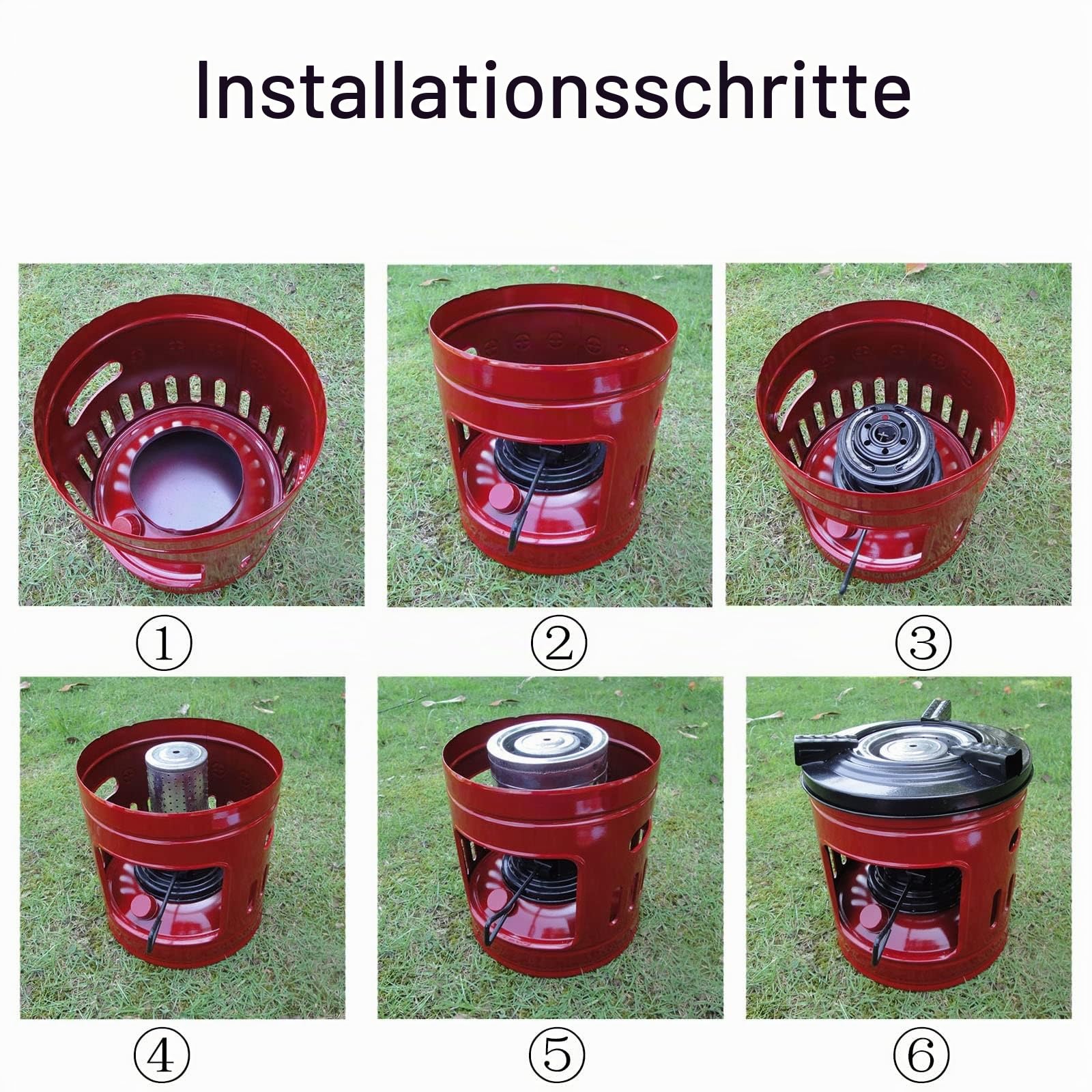 Kompakter Diesel Petroleum ​Heizofen, 21 * 22 cm Outdoor-Kocher, Mini Petroleumheizer Petroleumofen Für Camping, Picknick, Wandern, Heizen, Kochen Und Grillen, 1,5 L