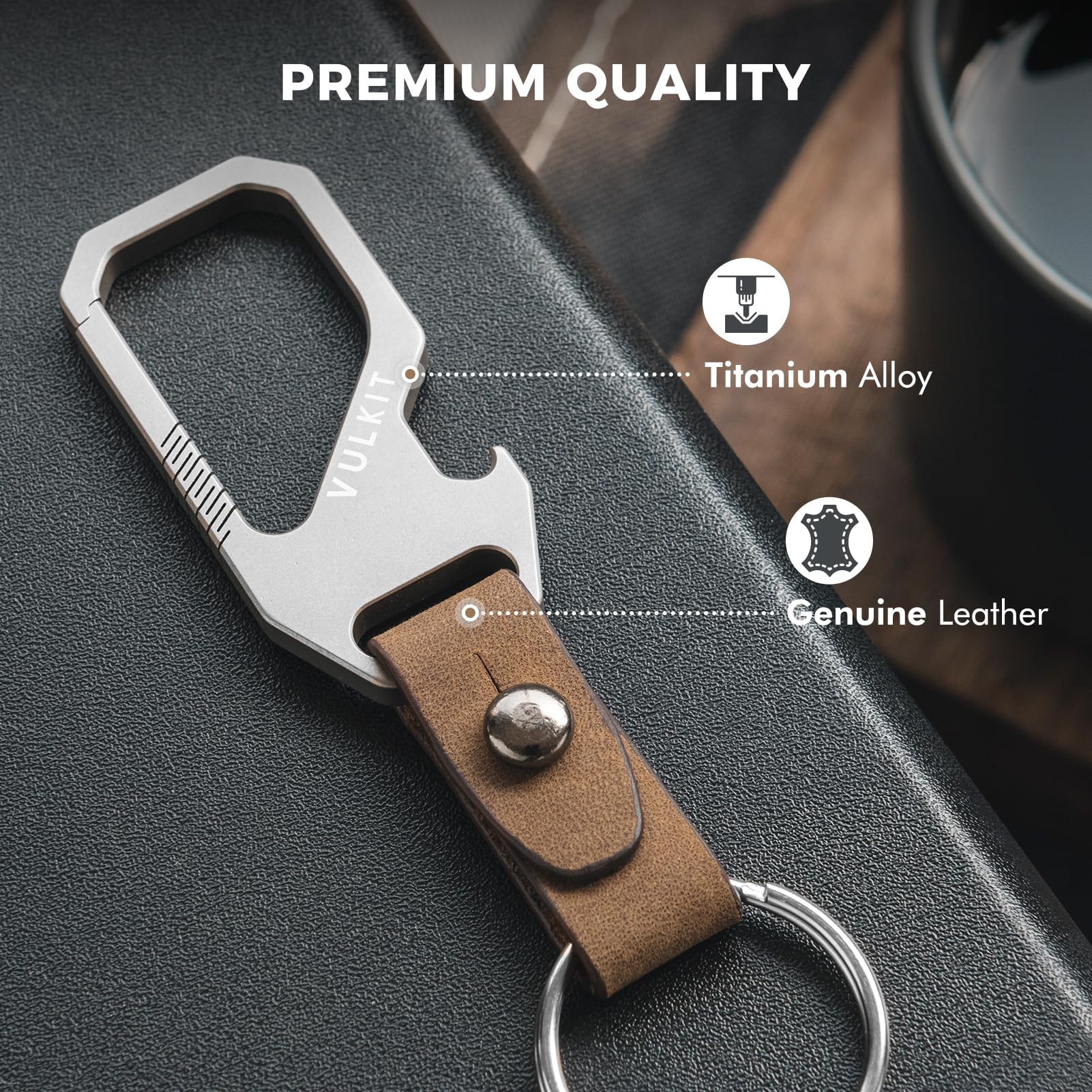 Amazon.com: VULKIT Titanium Key Keeper Genuine Leather Belt Loop
