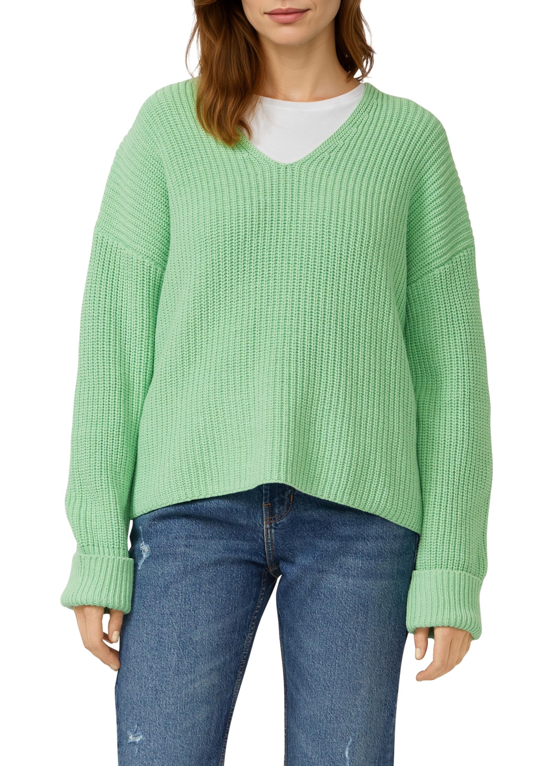 s.Oliver Grobstrickpullover mit V-Ausschnitt im Relaxed Fit