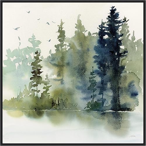 Miniatura 11 de Amanti Art Lienzo enmarcado para pared, 30 x 30 pulgadas, bosques del norte, de Katrina Pete, lienzo enmarcado para pared, obras de arte de Sylvie
