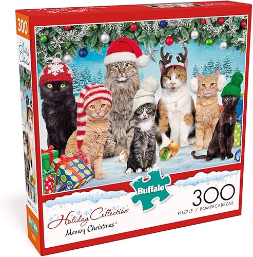 Miniatura 3 de Buffalo Games - Buffalo Games - Meowy Christmas - Rompecabezas de 300 piezas para familias, rompecabezas desafiante perfecto para noches de juego -