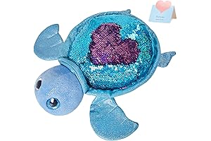 Athoinsu Reversible Sequin Turtle Pillow: Shimmering Delight for Kids