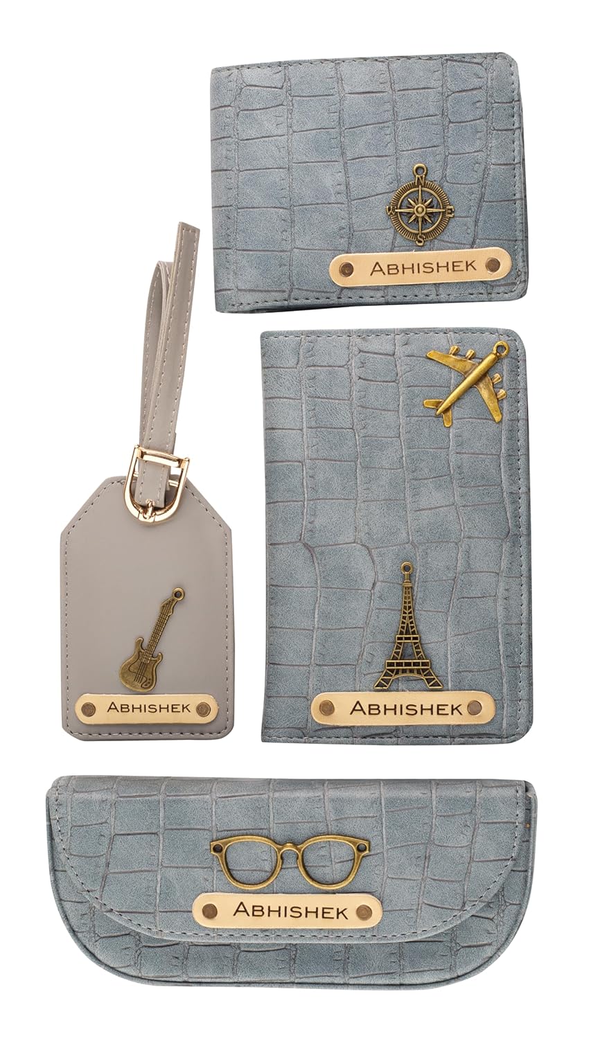AICA Personalized Name & Charm Self-Textured Leather Wallet Mens Combo Giftset (Darkgrey) |Customized Christmas Secret Santa New Year Gifts for Men Brother Friends Family Office Colleagues Employees AICA Personalized Name & Charm Self-Textured Leather Wallet Mens Combo Giftset (Darkgrey) |Customized Christmas Secret Santa New Year Gifts for Men Brother Friends Family Office Colleagues Employees