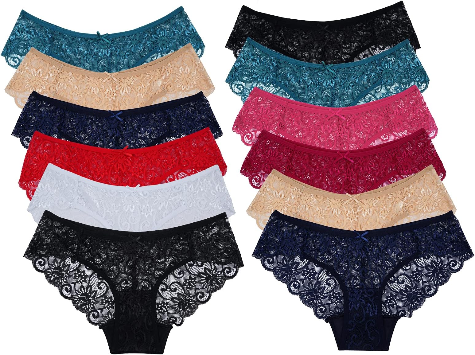 – Multipack Women Lace Briefs Ultra Thin Lace Panties Underwear Low Rise Soft Bikini