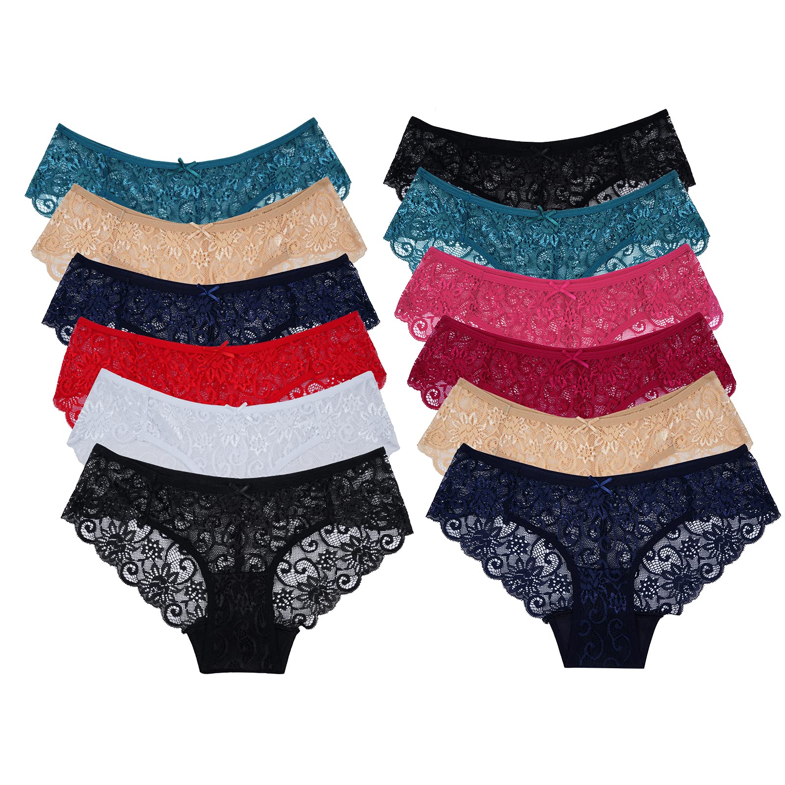 – Multipack Women Lace Briefs Ultra Thin Lace Panties Underwear Low Rise Soft Bikini