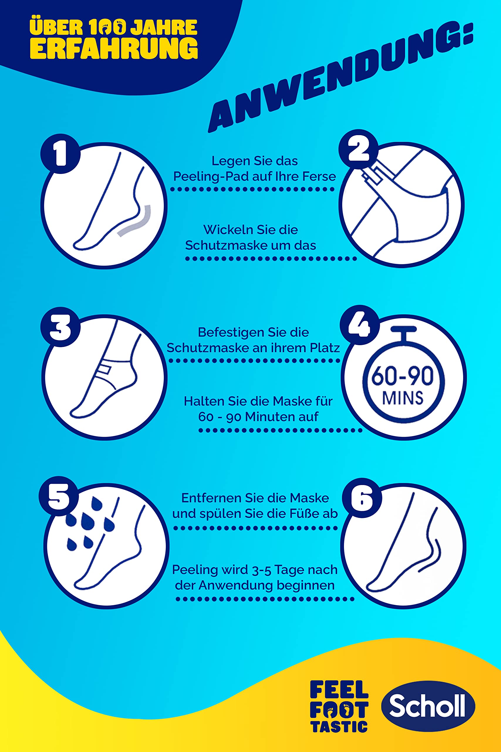 Máscara exfoliante Scholl para eliminar callos - Calcetines para eliminar callos - Máscara para pies sedosos y suaves