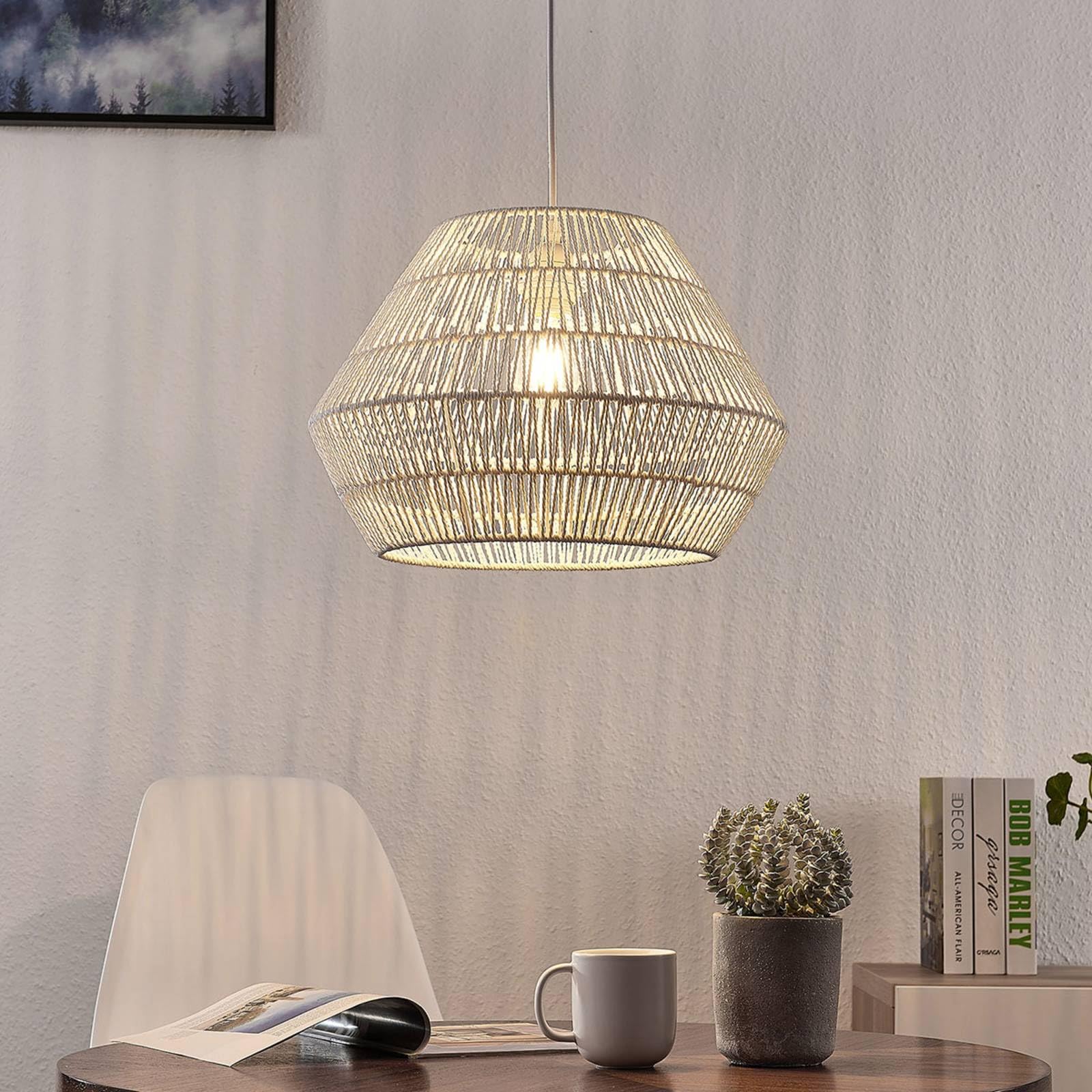 Lindby Lampada a sospensione dimmerabile (Moderno) colore Bianco, in Carta ad es. Soggiorno & Sala da pranzo lampada soffitto plafoniera illuminazione