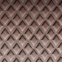 Vista 9 de Tong Gu Doble hilo acolchado imitación cuero vinilo tela espuma respaldo diamante tapicería material (naranja)