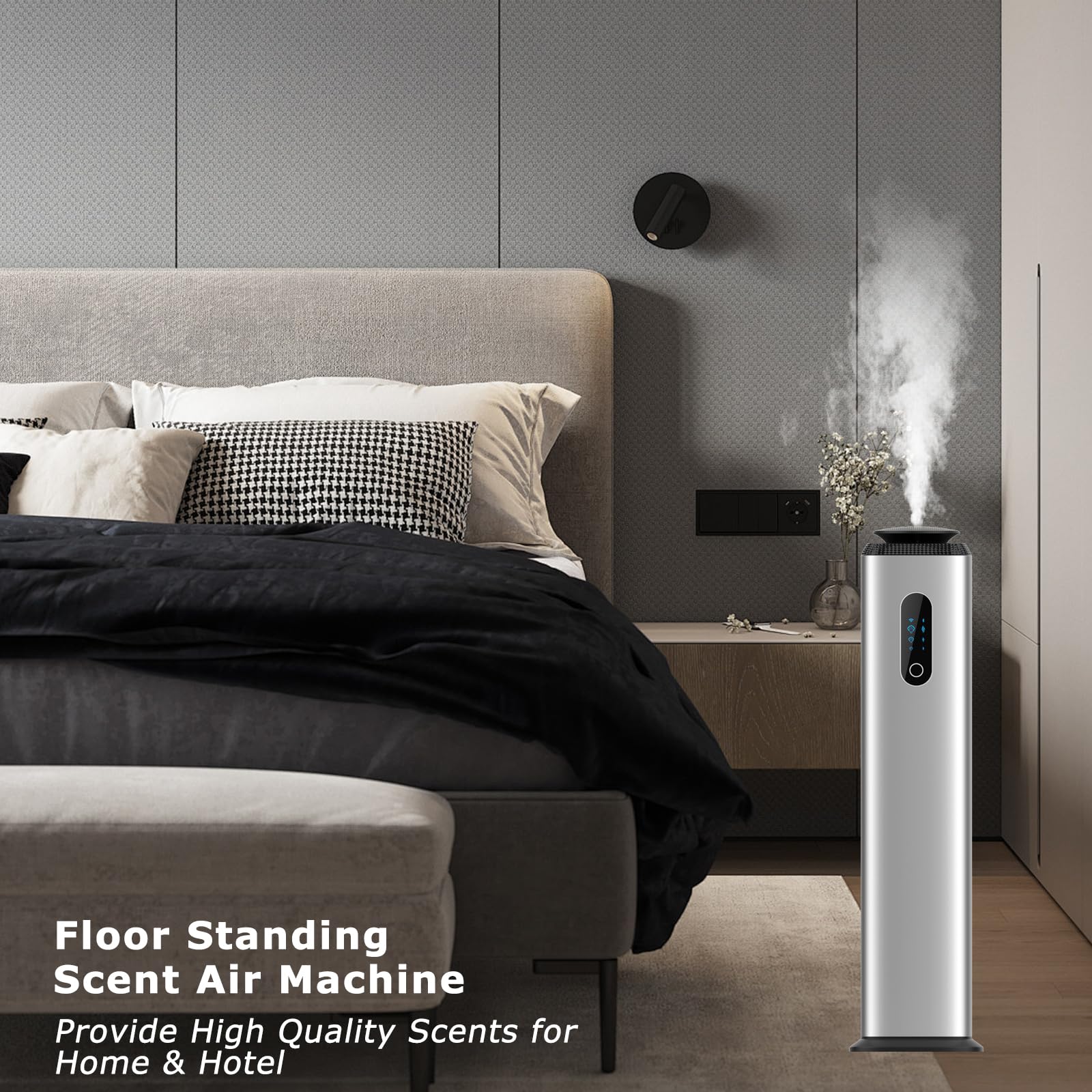 Difusor de aroma Tower Hotel de 1000 ml con control de aplicación WiFi para toda la casa, cubierta de máquina difusora comercial, 10000 pies cuadrados, máquina de aire aromático y difusor de aceite