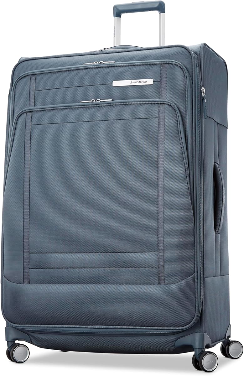Amazon.com | Samsonite UpLIFT Lightweight Large Checked Softside Luggage with Spinner Wheels - Expandable - Airline-Approved, Polyester Soft Suitcase for Ultra Light Travel - Elemental Blue | Suitcases