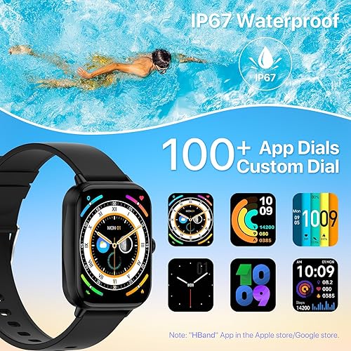 Miniatura 5 de Relojes inteligentes para hombres y mujeres (respuestahacer llamadas), rastreadores de actividad física, reloj inteligente impermeable para