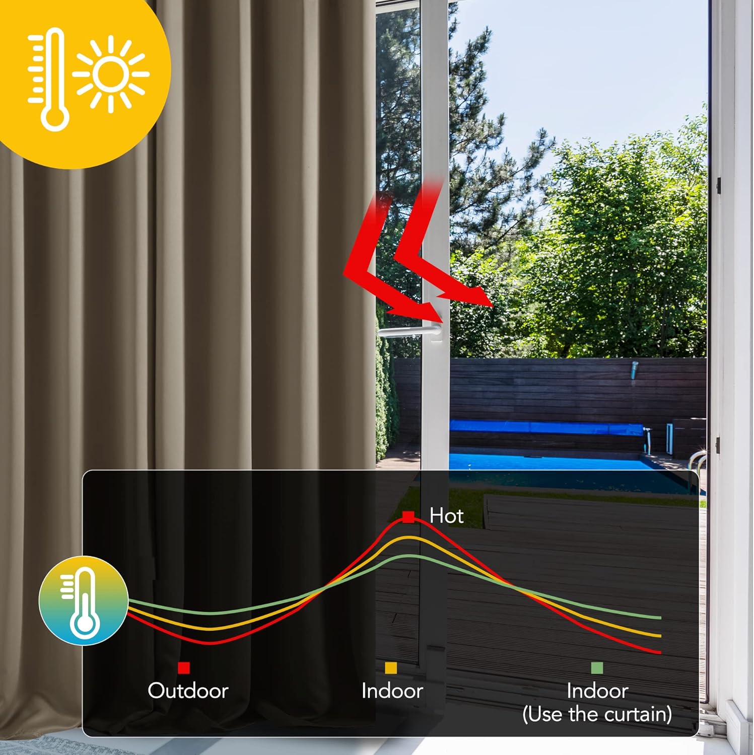 Deconovo függöny fém szemcsékkel