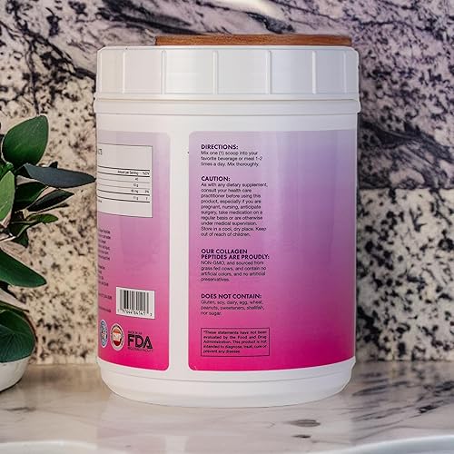 Miniatura 3 de Polvo de péptidos de colágeno | Suplemento de colágeno múltiple premium para hombres y mujeres | Aminoácidos | Cabello saludable, piel, uñas,