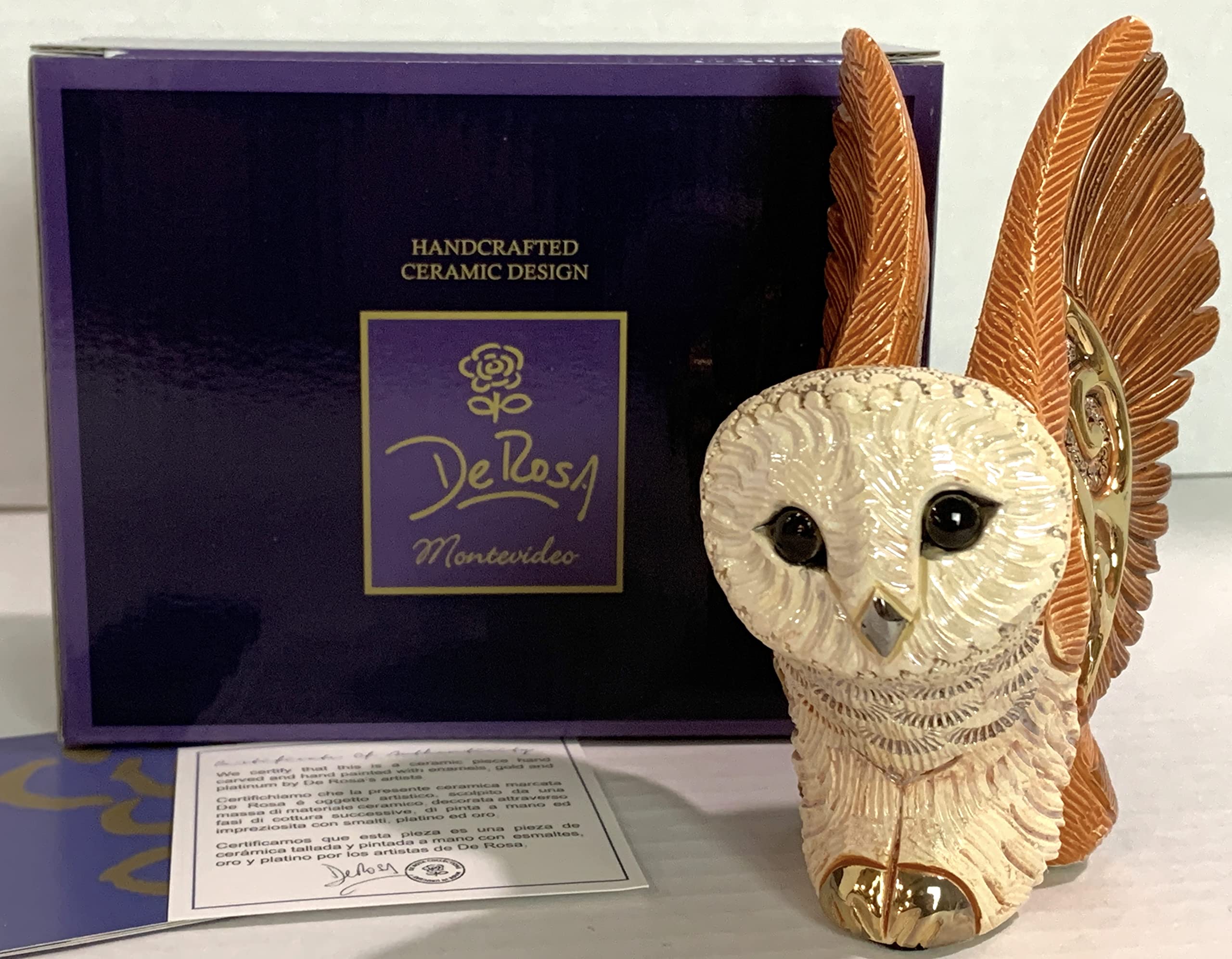 Amazon.co.jp: De Rosa F218 小屋のフクロウの置物 箱入り : Home