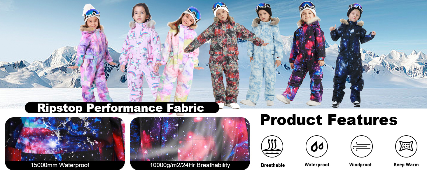 Amazon.com : SNBOCON Kids Waterproof Colorful One Piece Coveralls