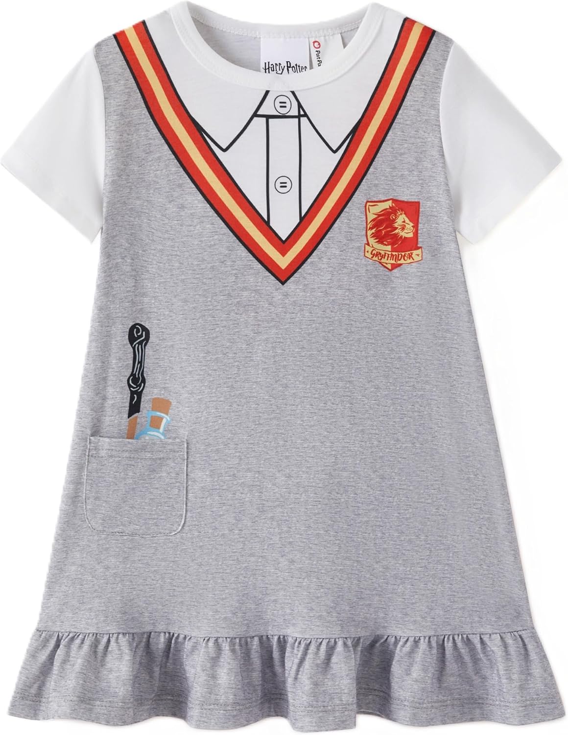 Harry Potter Pajamas Girls Nightgowns Gryffindor Hogwarts Long Sleeves Nightgown Casual Dress Sleepwear for Kids Girls