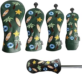 golfe, Conjunto 4 tampas cabeça golfe portátil, Conjunto capas para tacos golfe couro pu para todos os tacos fairway e driver Jiem-br