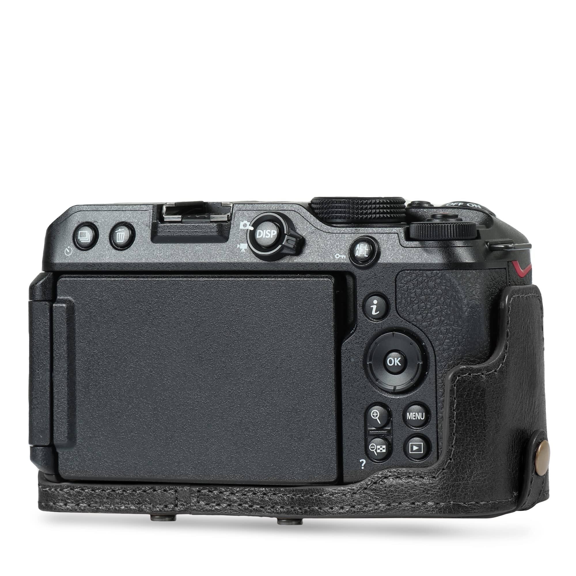 MegaGear Ever Ready Genuine Leather Camera Case Compatible with Nikon Z30 (Negro)