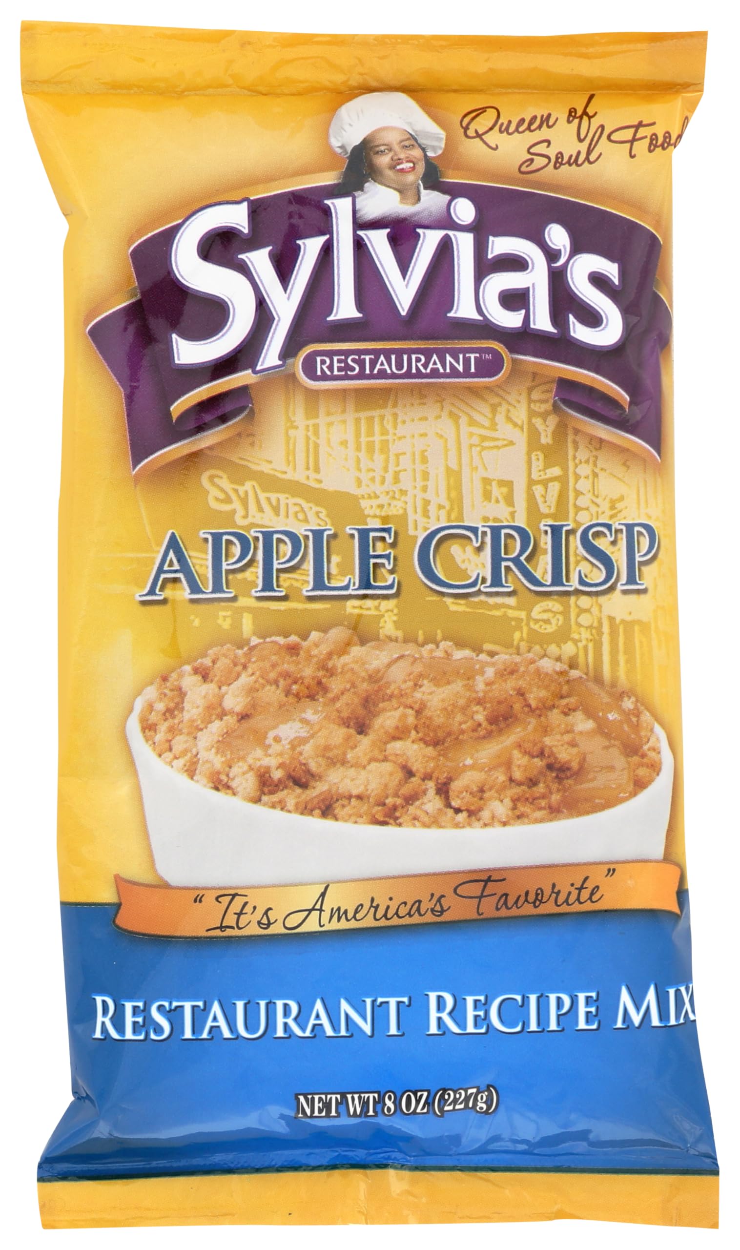 Sylvia's Restaurant Apple Crisp Recipe Mix, Making Desserts as Easy as Apple Pie with Sylvia’s Baking Mix, 8oz bag (Pack of 1)