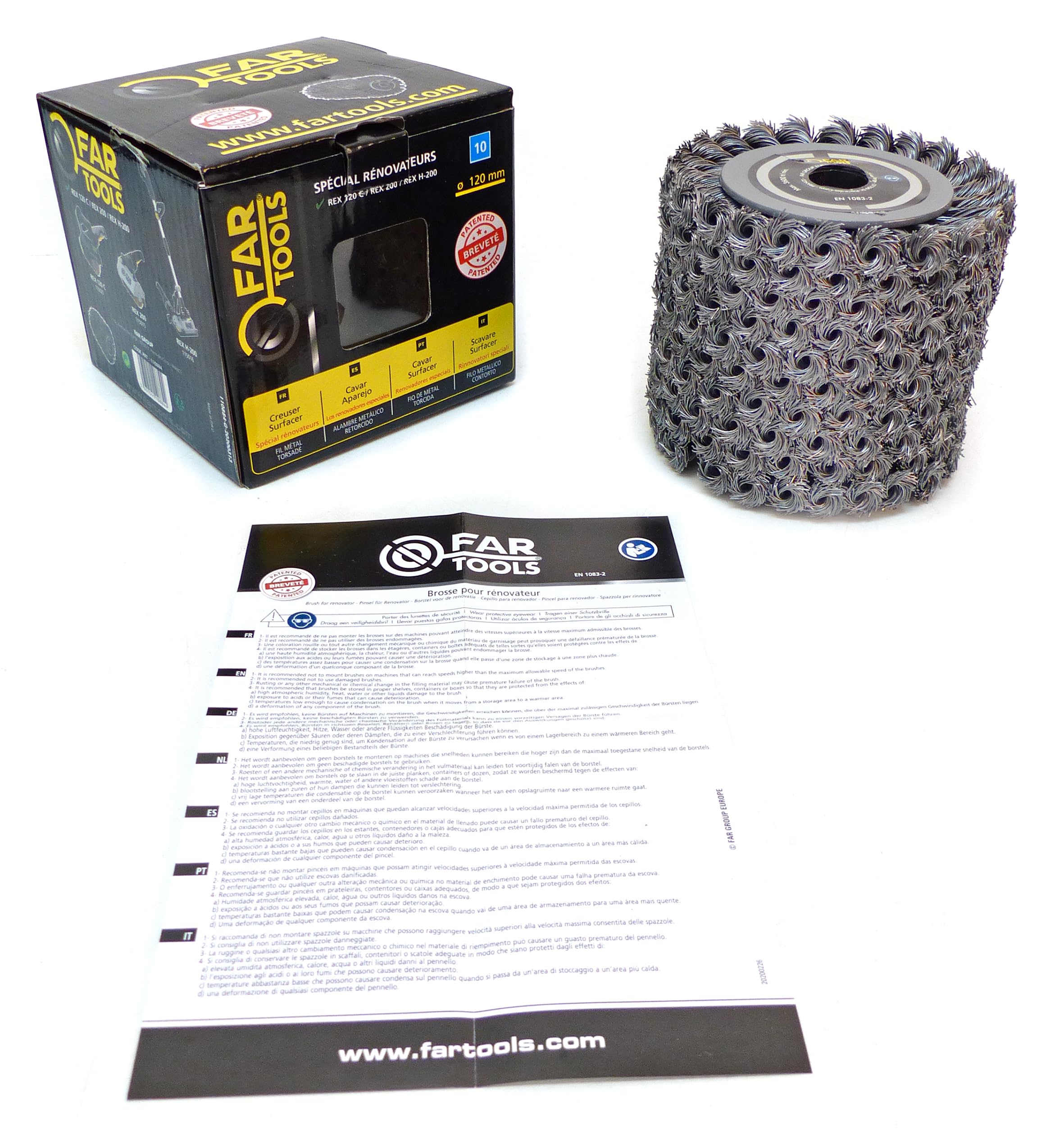 Fartools 110884 - Spazzola in fibra metallica intrecciata per rinnovatore