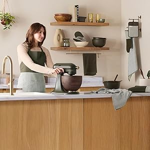 KitchenAid Evergreen Design Series Heavyweight Textured Oversized Kitchen Towels 3-Pack Set, Absorbent 100% Cotton, Dual-Purpose, Deep Forest Green, 18"x28"