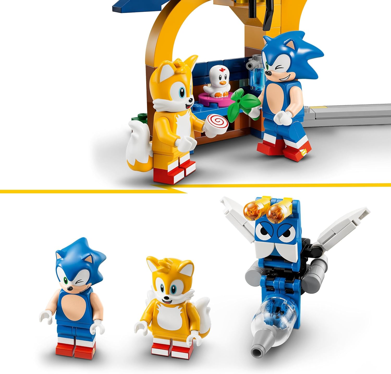LEGO 76991 Sonic Tails‘ Tornadoflieger mit Werkstatt, 4 Charaktere