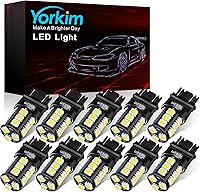 Vista 18 de Yorkim 194 bombillas LED rojas superbrillantes de 5ª generación, T10 168 bombillas LED para interior de automóvil, domo, matrícula, mapa, puerta