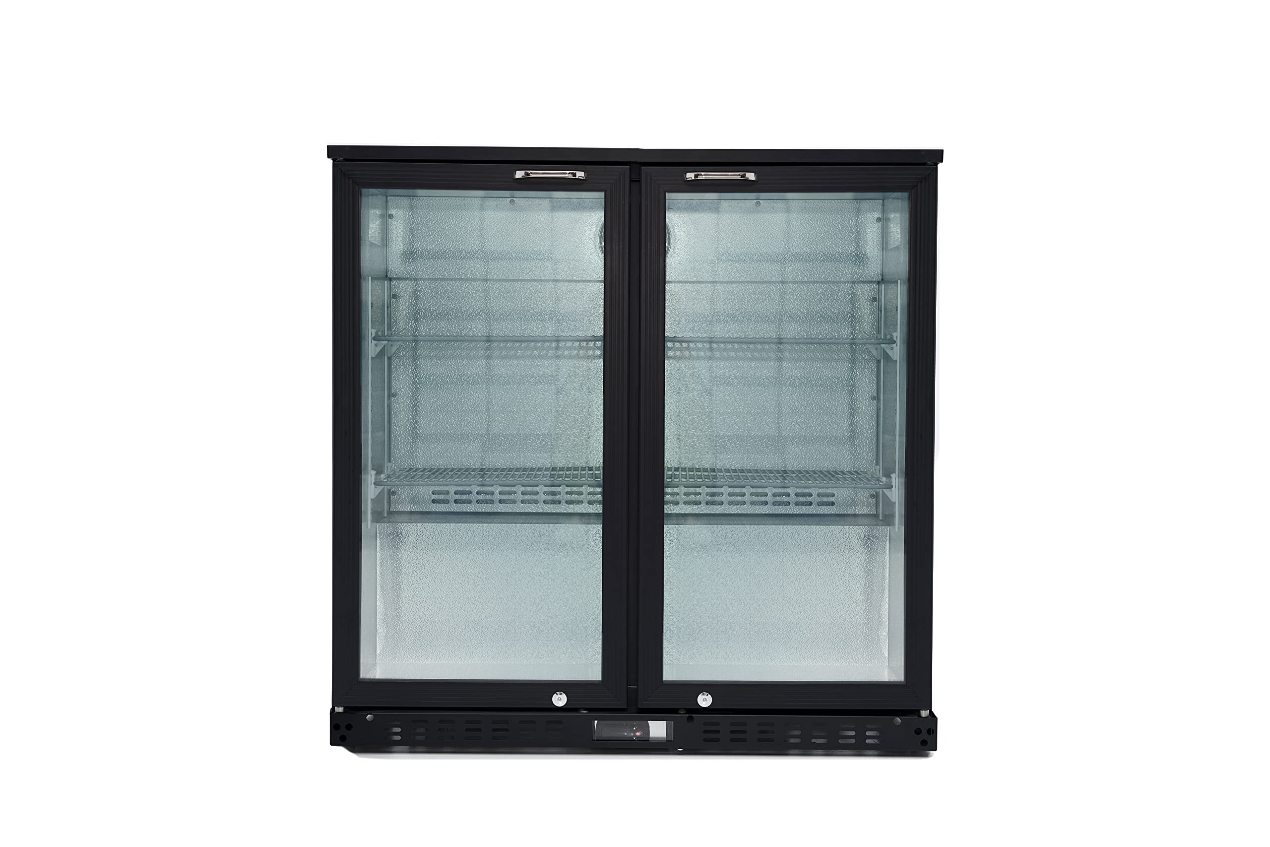 GastroHero Barkühlschrank ECO 208 mit Klapptüren schwarz | Gastronomiebedarf