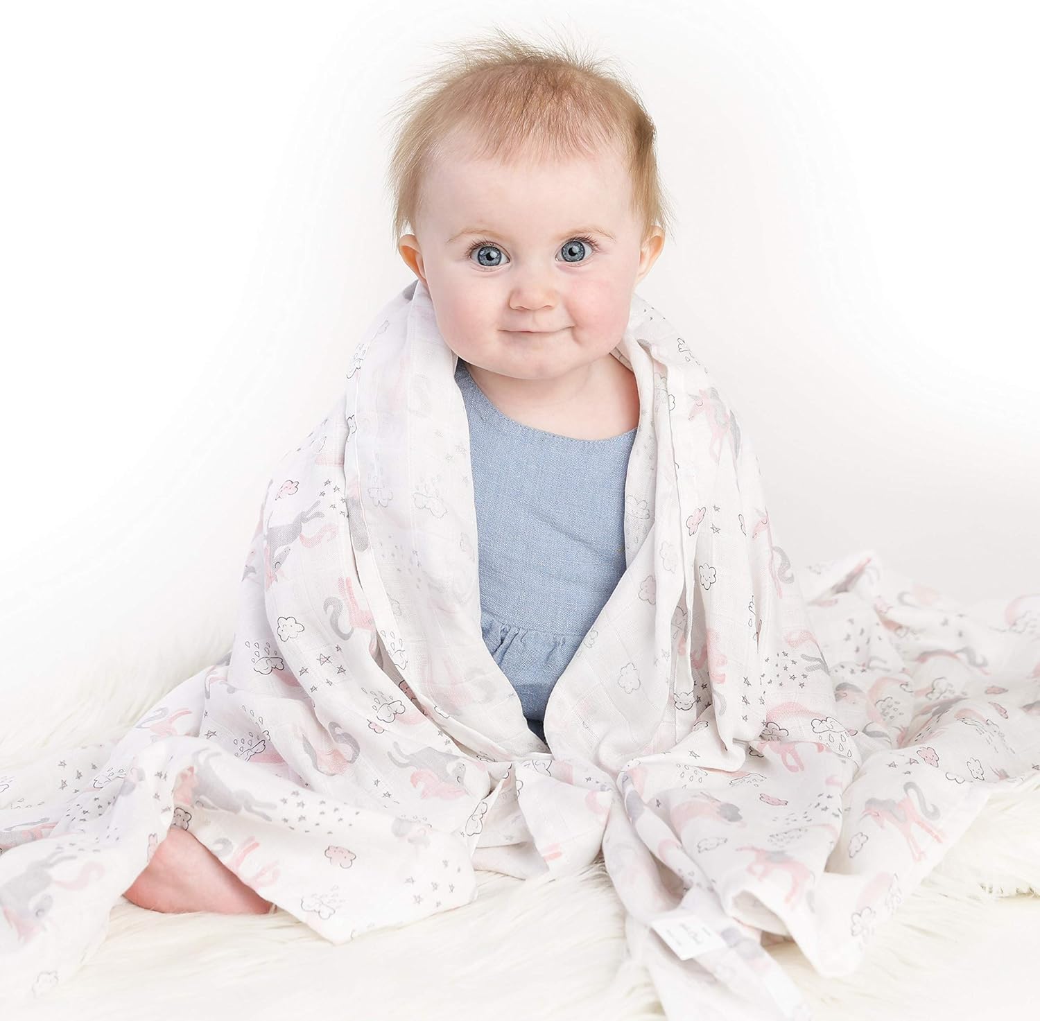 Kids N’ Such Extra-Large Muslin Baby Swaddle Blanket, Mystical, 47 x 47, 3 Pack : Baby