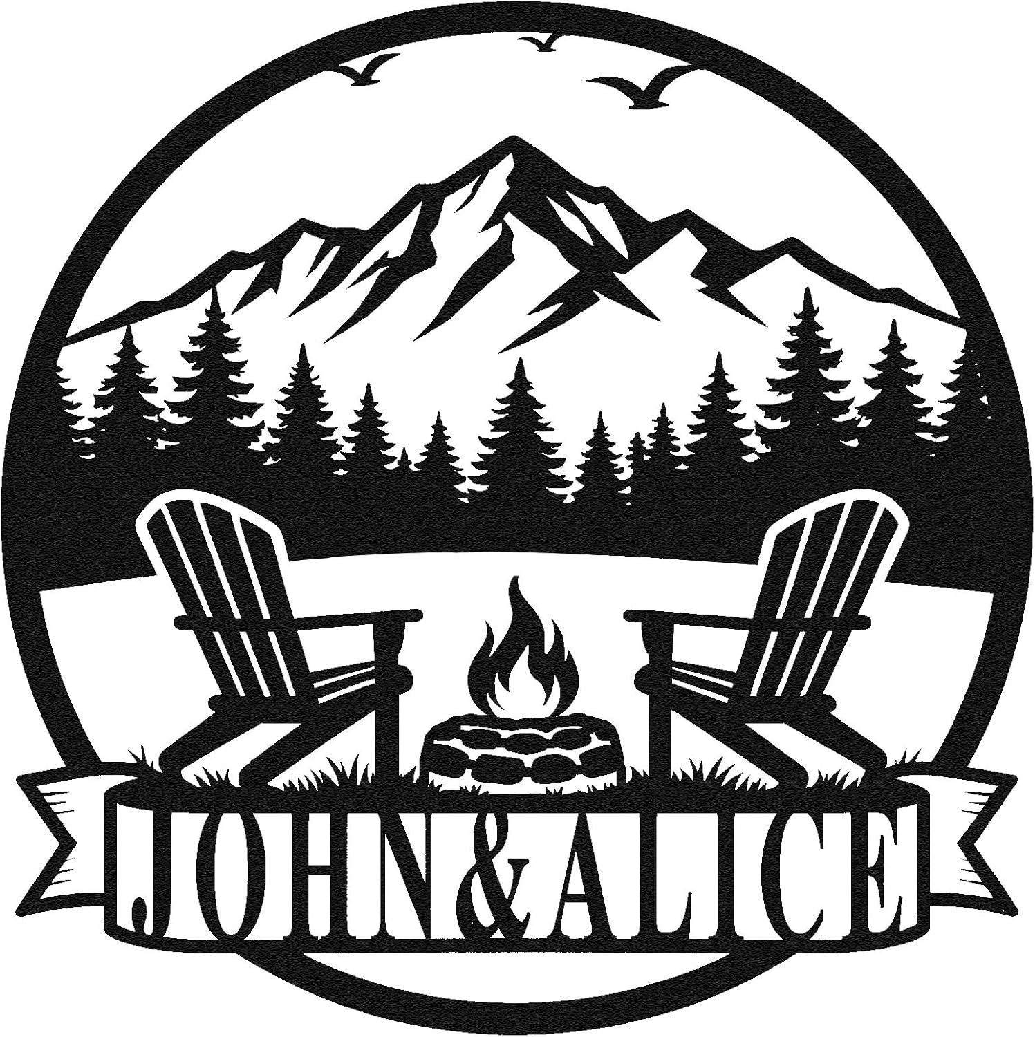 Personalized Rustic Camping Metal Sign - Custom Handcrafted Campfire Fire Pit Art for Cabin Camper Vintage Decor - Ideal Gift for Campers