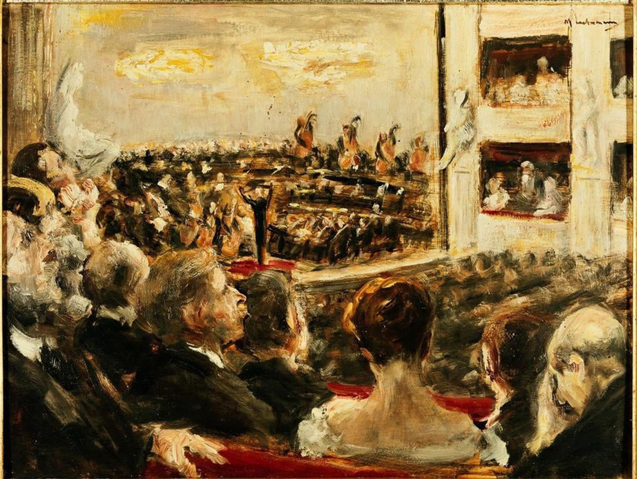 RZHRHJES Vintage Wall Art Picture on Canvas Wall Art Poster In concert by Max Liebermann Canvas Poster for Home Decor 60x90cm