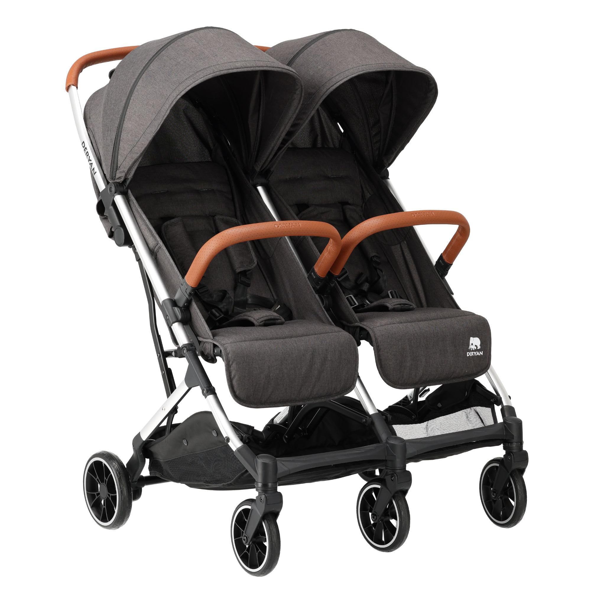 Passeggino Gemellare RELAX4LIFE | Pieghevole 1 Step | Schienale Regolabile | Fino A 15kg Per Seggiolino