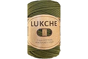Braided Macrame Cord (Olive Green, 3mm x 279 Feet)