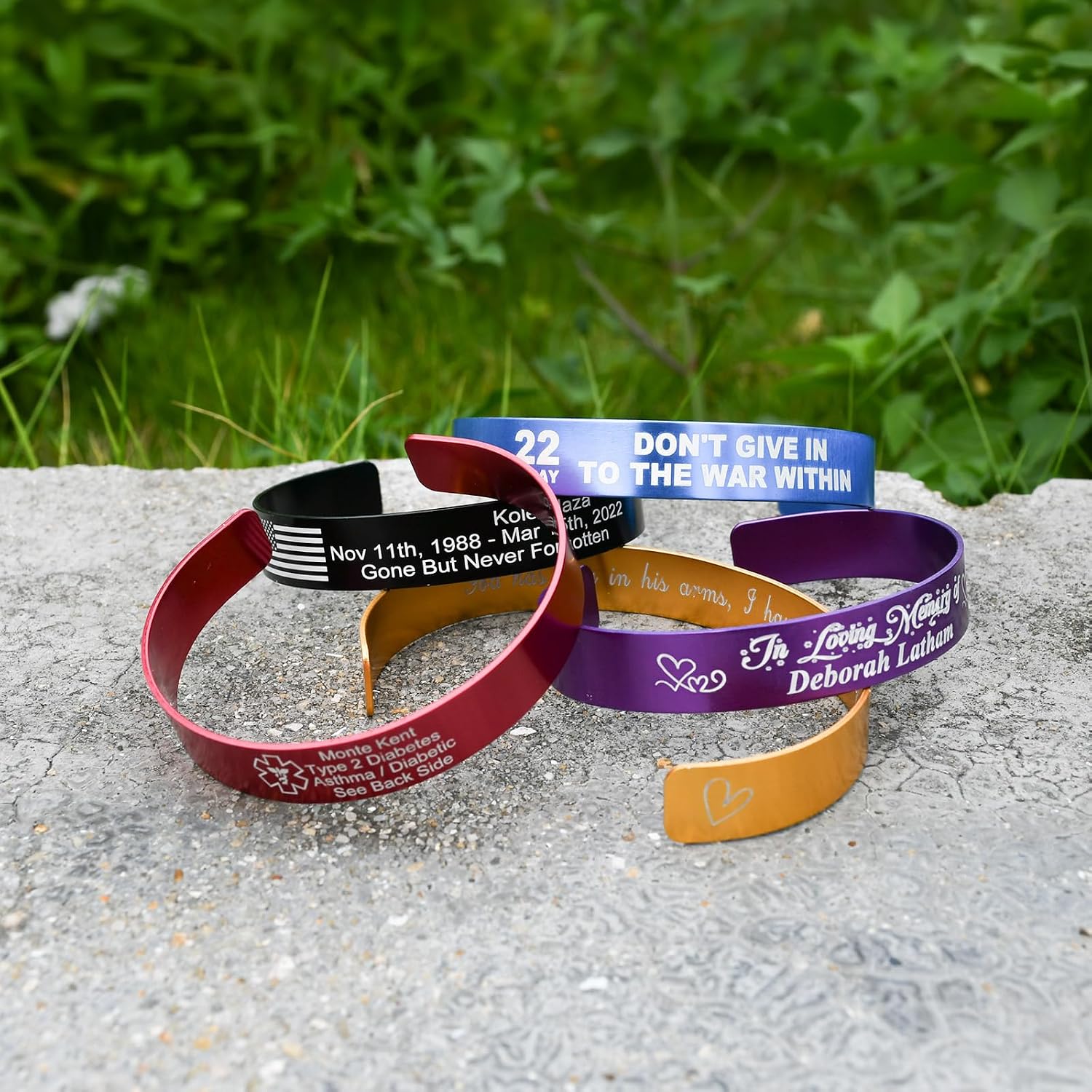 ABBECIAO Anodized Aluminum Color Bracelet Blanks 1/2" x 7" x 0.05" for Laser Engraving and Metal Stamping (Pack of 10) Mixed Colors