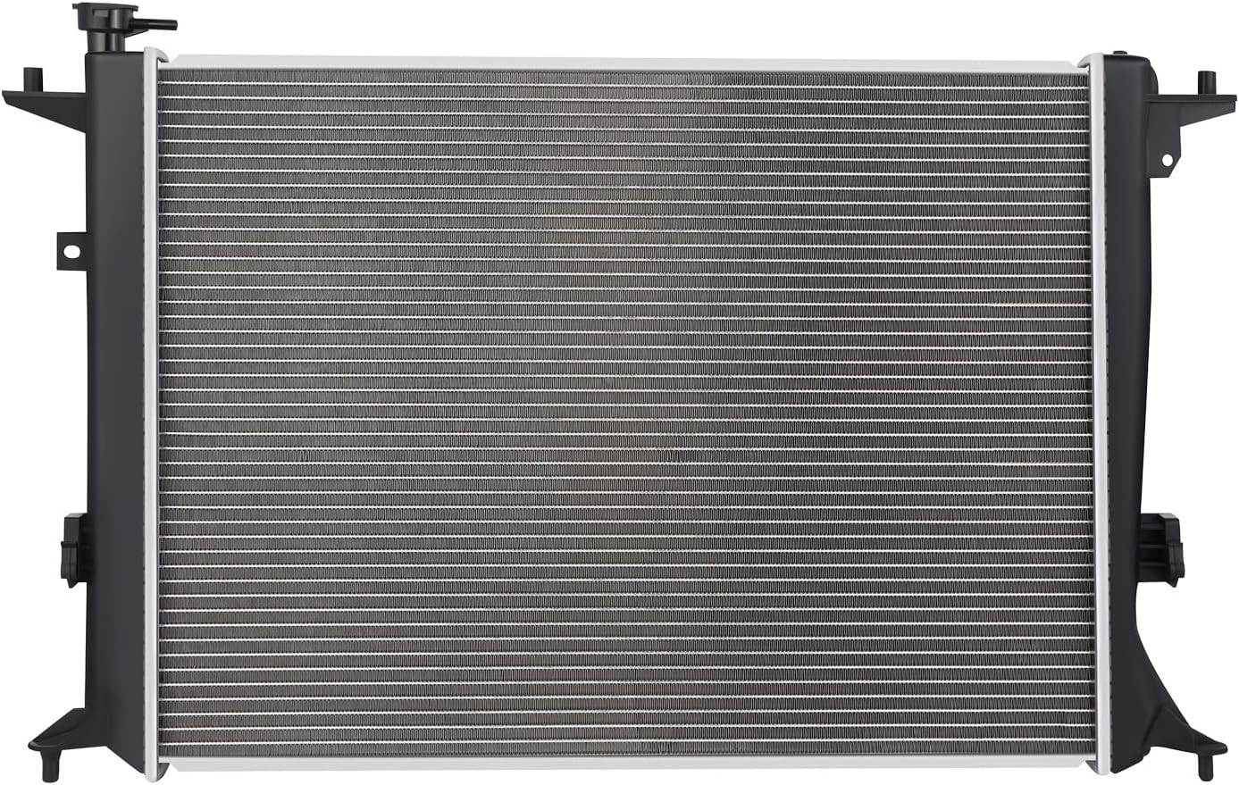 DNA MOTORING OEM-RA-13420 OE Style 1-Row Aluminum Cooling Radiator Compatible with 13-14 Hyundai Genesis Coupe 2.0L AT,25-1/4" W X 19-7/8" H X 5/8" D,1-3/8"Inlet/Outlet
