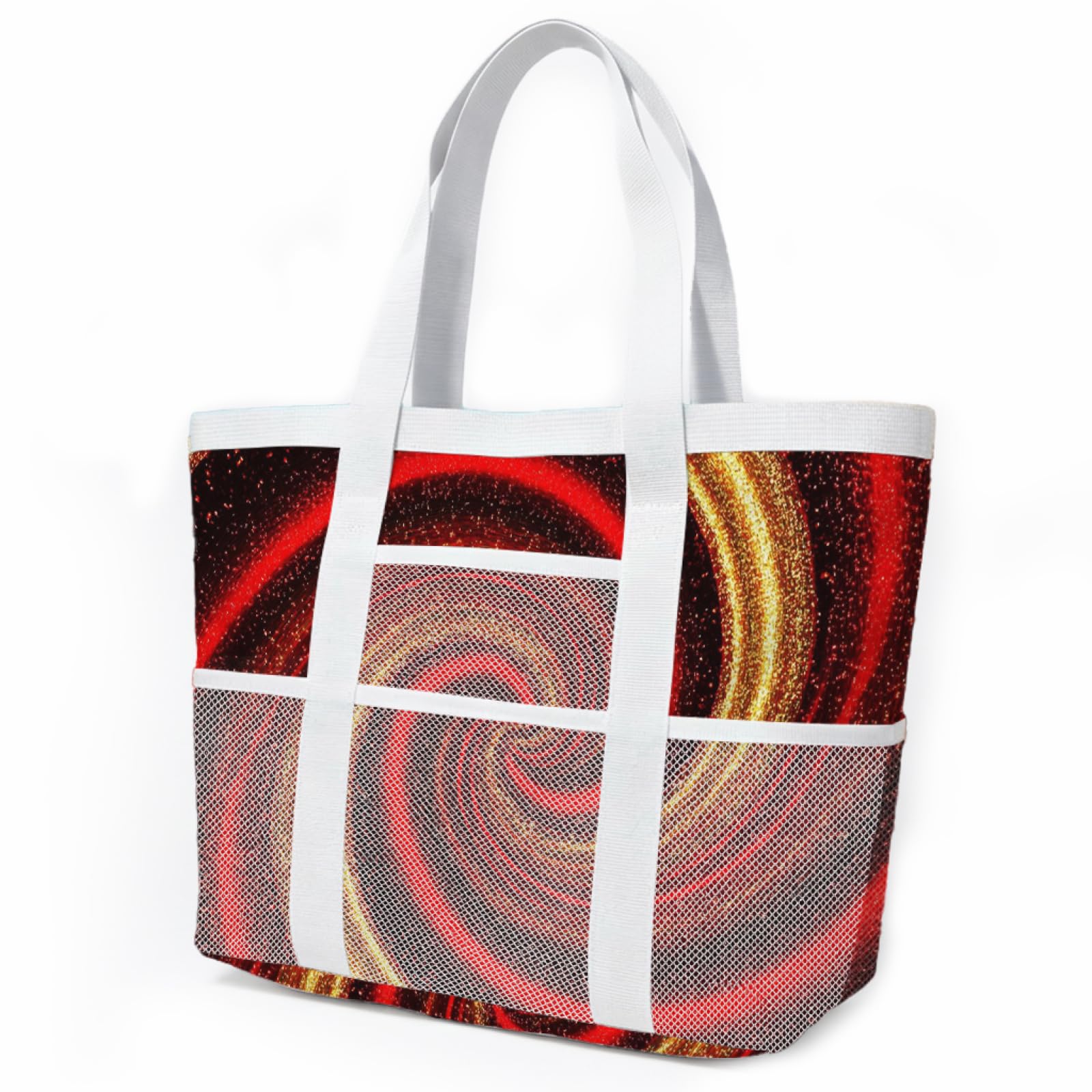 Sac de Plage Sac Fourre Tout Voyage Tote Bag Piscine Avec Fermeture Éclair Cabas de Voyage Accessoire Plage Pliable Et Léger Beach Travel Bag Gym Cabas Femme