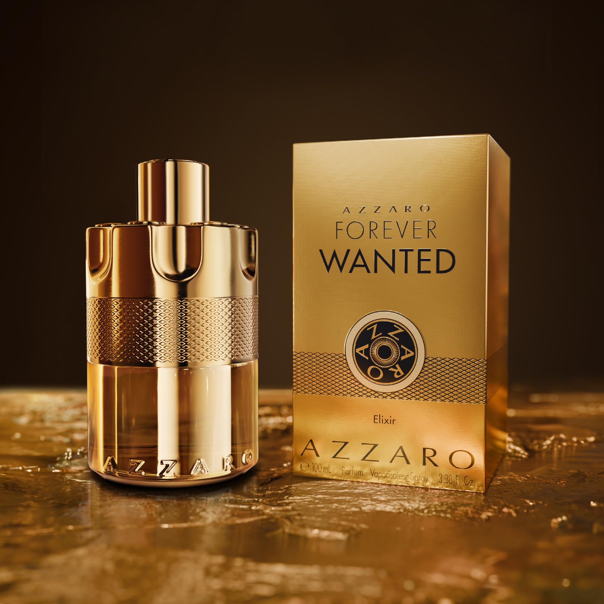 Azzaro Forever Wanted Elixir, Perfume Intenso y Sensual para Hombre, Fragancia Aromática, Notas de Irresistible Frambuesa, Vibrante Cardamomo y Masculino Acuerdo de Cuero, Larga Duración, 100 ml