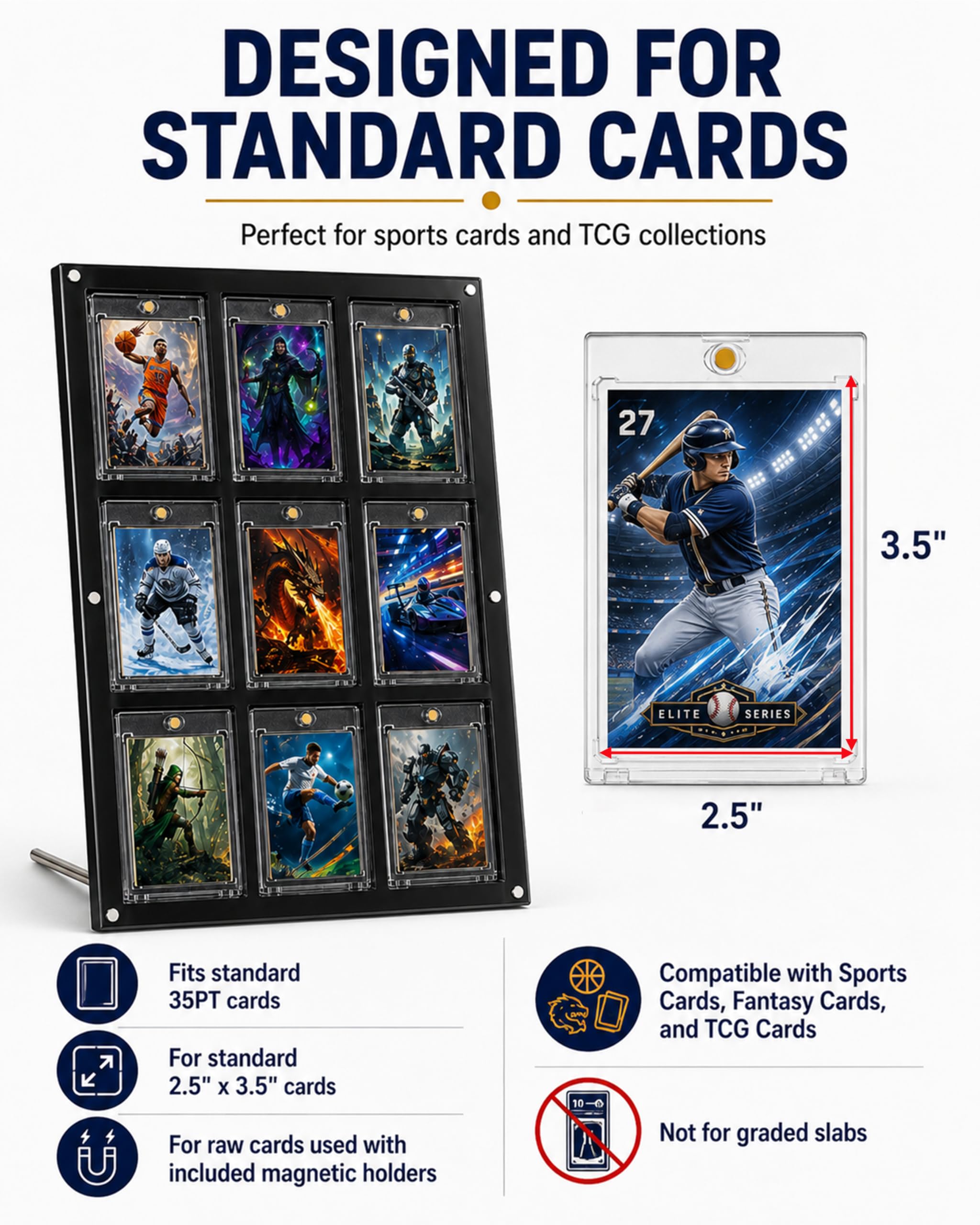 Amazon.co.jp: WEIMINLI 9カードディスプレイフレーム、トレーディング