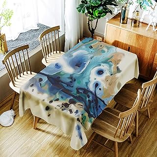 YUEMI Obrus Poliester Druk Cyfrowy Odporny Na Olej I Wodę Prostokątny Obrus Wielokrotnego Użytku Obrusy Na Przyjęcia Odpowiednie Do Użytku Wewnątrz I Na Zewnątrz. 140x180cm