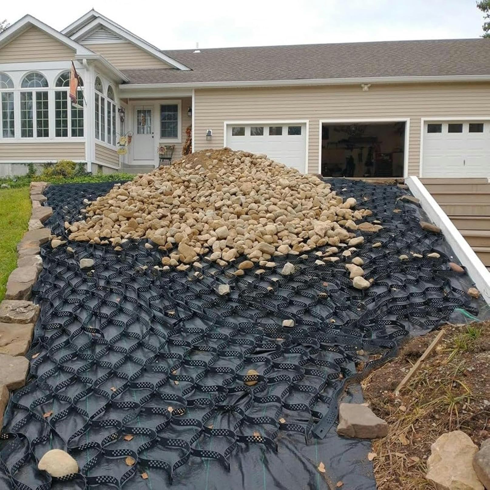 Grilles en plastique pour stabilisation des pentes et contrôle érosion des sols de jardin