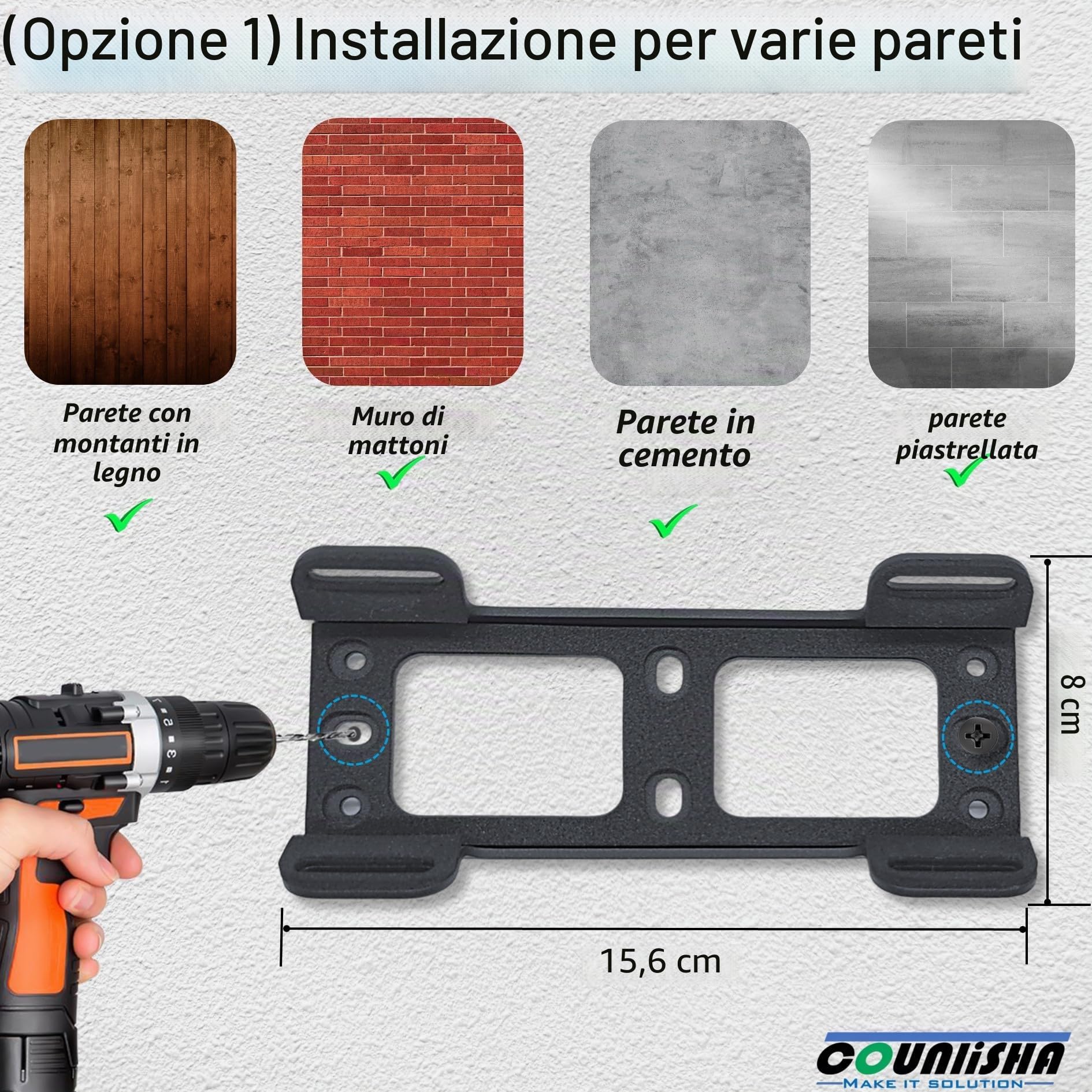 Supporto da parete in metallo compatibile con jbl Charge 6/Charge 5,4,3/Flip 7/Flip 6,5,4, supporto sicuro per mensola con cinghie in pelle regolabili, staffa da parete per altoparlante per