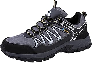 Queday Waterproof Hiking Shoes Mens Lightweight Walking Shoes Daily Hike Trekking Trail Outdoor Camping Climbing