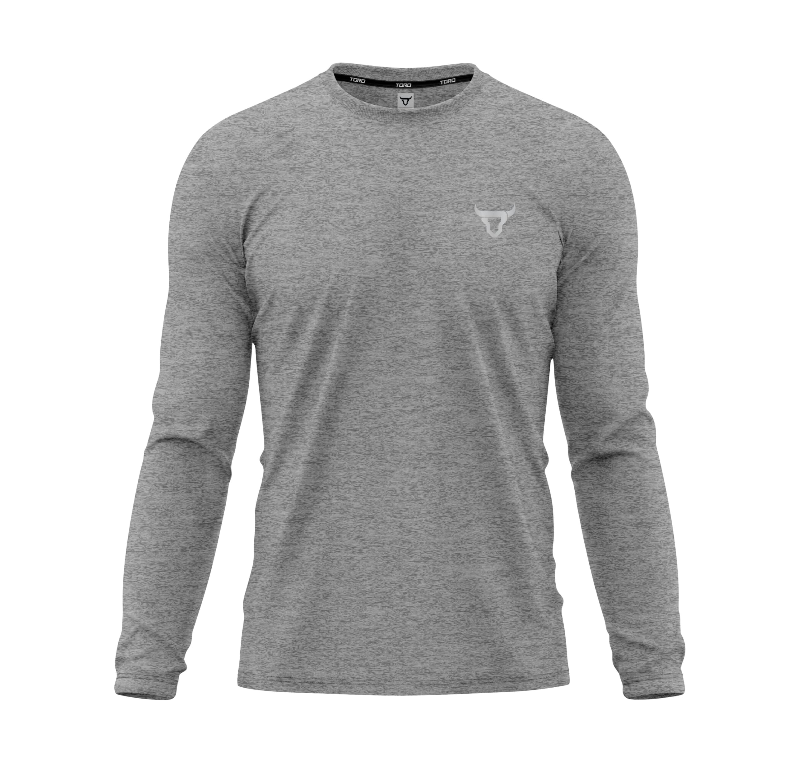 TORO ACTIVA Paquete de 3 camisetas para hombre, ligeras, de secado rápido, suaves, absorben la humedad, atléticas, lisas, de manga completa, para entrenamiento