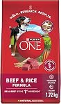 Purina ONE Dry Dog Food, Microbiome Balance Beef & Rice - 1.72 kg Bag (1 Pack)